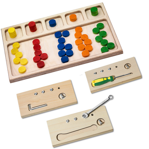 Sparset Tastsinn und Auge-Hand-Koordination fördern mit Montessori-Material von Montessori-Shop