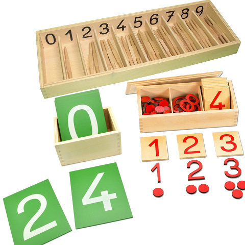Sparset Zahlenverständnis bis 10 lernen und üben, 3 tolle Montessori-Materialien kombiniert von Montessori-Shop