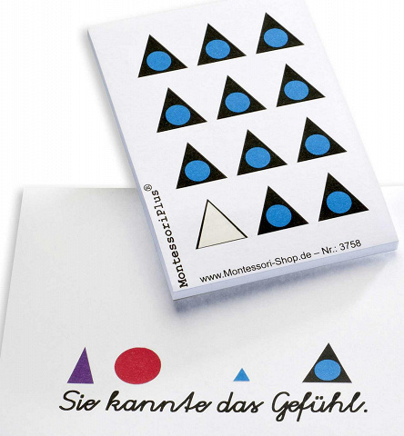 Wortartensymbol Abstraktes Nomen Montessori, 300 Stück selbstklebende Etiketten von Montessori-Shop