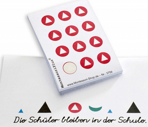 Wortartensymbol Kopula Montessori, 300 Stück selbstklebende Etiketten von Montessori-Shop