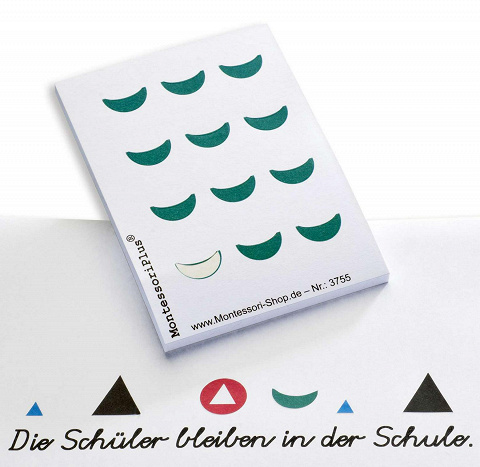 Wortartensymbol Präposition Montessori, 300 Stück selbstklebende Etiketten von Montessori-Shop