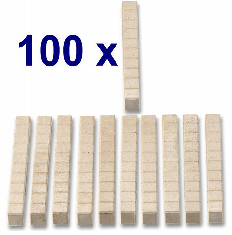 Zehnerstäbe zum Mathematischen Würfel, Dienesmaterial, 100 Stück von Montessori-Shop