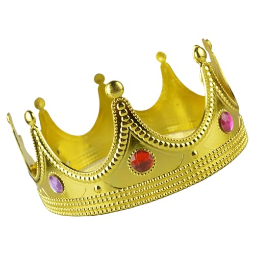 Montesy Goldfarbenes königliches Prinzessinnen-Kostüm-Zubehör für Erwachsene und Kinder, Geburtstagsparty, Hut, Kopfbedeckung, Partyzubehör von Montesy