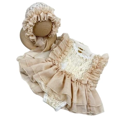 Montesy Neugeborenen-Foto-Kleid mit passendem Hut, Foto-Requisiten für 0–1 Monat, Baby-Kostüm für besondere Anlässe Montesy Neugeborenen-Foto-Kleid mit passendem Hut, Foto-Requisiten für 0–1 Monat, Baby-Kostüm für besondere Anlässe von Montesy