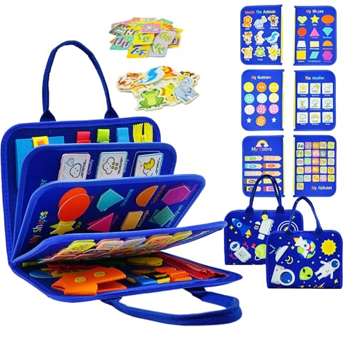 MontiPlay Montessori Busy Board Weltraum | Activity Spiel | Montessori Lernspielzeug ab 3 Jahren | Pädagogisches motorik Board | Förderung der Feinmotorik | Geschenk für Kleinkinder von MontiPlay