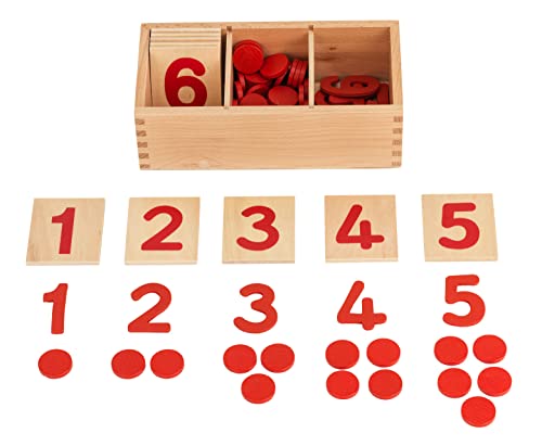 Ziffern und Chips - das Montessori Material zum Zahlenraum bis 10 Lernen von MontiPlu