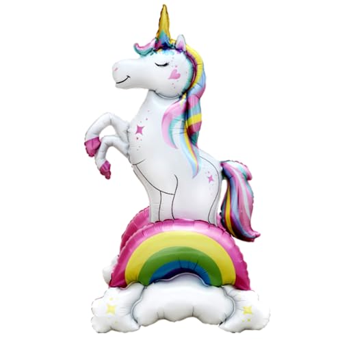 XXL Einhorn Luftballon, Stehendes Einhorn Folienballon, Einhorn Ballon Dekoration, Ballon Deko Kindergeburtstag, Einhorn Deko für Mädchen XXL Einhorn Luftballon, Stehendes Einhorn Folienballon, Einhorn Ballon Dekoration, Ballon Deko Kindergeburtstag, Einhorn Deko für Mädchen von Montrestar