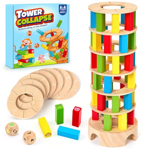 Montessori Spiele Brettspiel aus Holz, 48 Stück Bunte Blöcke Würfelspiel Kinder Lernspiele ab 3 4 5 6 Jahre Fördern Konzentration & Feinmotorik, Familienspiel Reisespiel Geschenk Junge Mädchen 3 Jahre Montessori Spiele Brettspiel aus Holz, 48 Stück Bunte Blöcke Würfelspiel Kinder Lernspiele ab 3 4 5 6 Jahre Fördern Konzentration & Feinmotorik, Familienspiel Reisespiel Geschenk Junge Mädchen 3 Jahre von Montrix