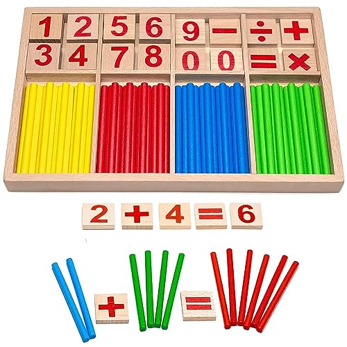 Montessori Lernspielzeug Multiplikation, Addieren und Subtraktion, ideal für Kinder im Alter von 3, 4 und 5 Jahren, lustige Lernspiele aus Holz für Kinder, wo man das Multiplikationstable lernt Montessori Lernspielzeug Multiplikation, Addieren und Subtraktion, ideal für Kinder im Alter von 3, 4 und 5 Jahren, lustige Lernspiele aus Holz für Kinder, wo man das Multiplikationstable lernt von Monxu