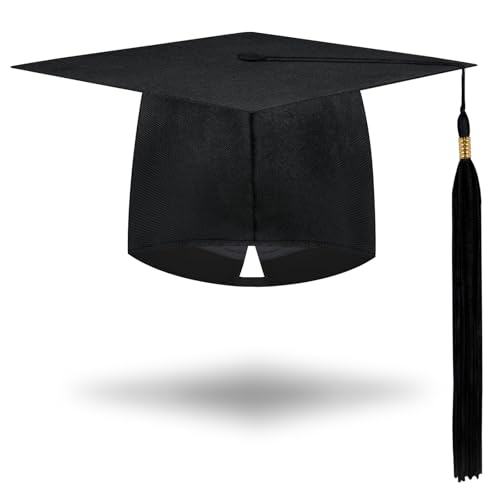 Moocuca 2024 Verbesserter Doktorhut mit Quasten, Schwarz Abschluss Hut, Bachelor Hut für die Abschlussfeier, Absolventenhut für Masterstudenten, Doktoranden und Bachelorstudenten,Klassischer Stil Moocuca 2024 Verbesserter Doktorhut mit Quasten, Schwarz Abschluss Hut, Bachelor Hut für die Abschlussfeier, Absolventenhut für Masterstudenten, Doktoranden und Bachelorstudenten,Klassischer Stil von Moocuca