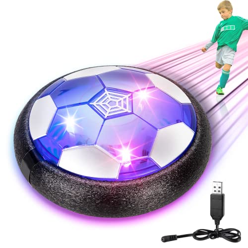 Moocuca Air Power Fußball, Hover Fussball mit Led Licht für Indoor Outdoor, Wiederaufladbar Schwebender Fussball Spielzeug für Kinder Jungen Mädchen, Kinderspielzeug Schwebe Ball Ballspiele Moocuca Air Power Fußball, Hover Fussball mit Led Licht für Indoor Outdoor, Wiederaufladbar Schwebender Fussball Spielzeug für Kinder Jungen Mädchen, Kinderspielzeug Schwebe Ball Ballspiele von Moocuca