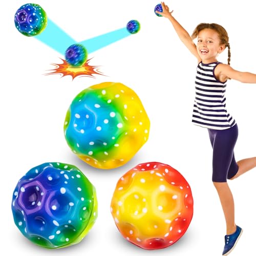 Moocuca Astro Jump Ball, Space Ball Hochelastischer, Mini Bouncing Ball, Sprungbälle Machen Beim Aufprall EIN Knallendes Geräusch, Astro Ball für Kinder Party Geschenk von Moocuca