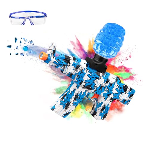 Moocuca Gel-Ball-Gun,Mit Schutzbrillen,Jungen Mädchen Outdoor Gel-Blaster-Spielzeugspiele,Blau von Moocuca