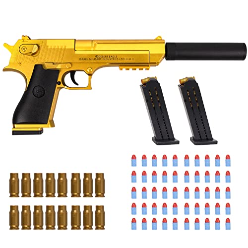 Moocuca Spielzeugpistole für Kinder,Schaumstoff-Blaster mit Schalldämpfer,Pistole Kinder,50 Darts,16-Dart-Clips,für Sichere Spiele von Moocuca