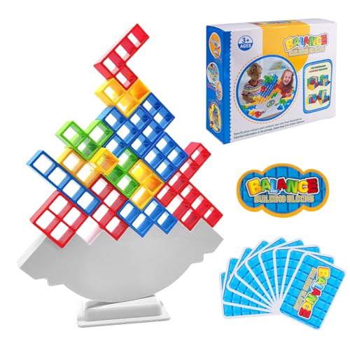 Moocuca Tetra Tower Spiel, Tetris Balance Spielzeug, Stapelspiel Kreative, Tetris Tower für Kinder und Erwachsene, Lustiges Balance-Spiel von Moocuca