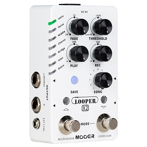 Mooer Looper X2 - Stereo Looper Pedal Effektgerät E-Gitarre von Mooer