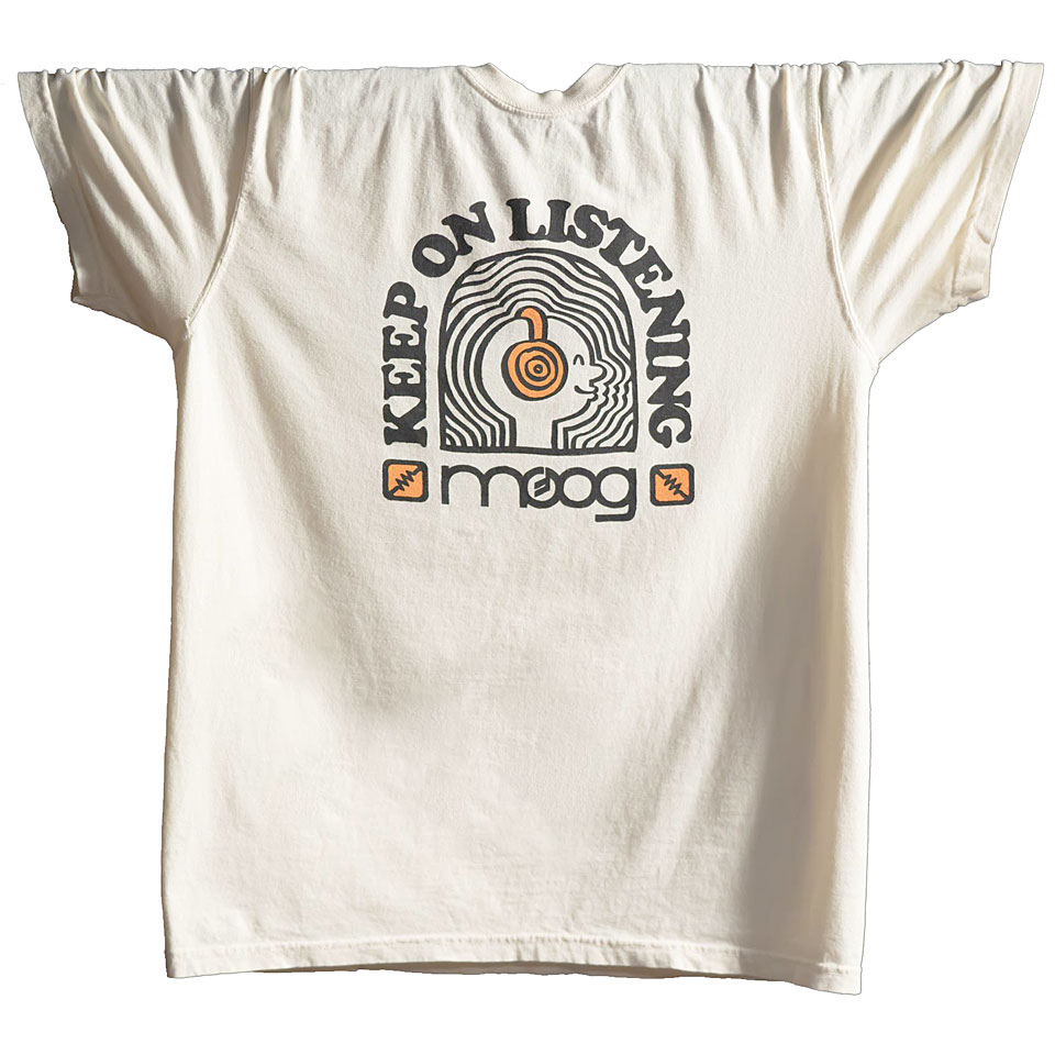 Moog Keep On Listening T-Shirt M T-Shirt von Moog