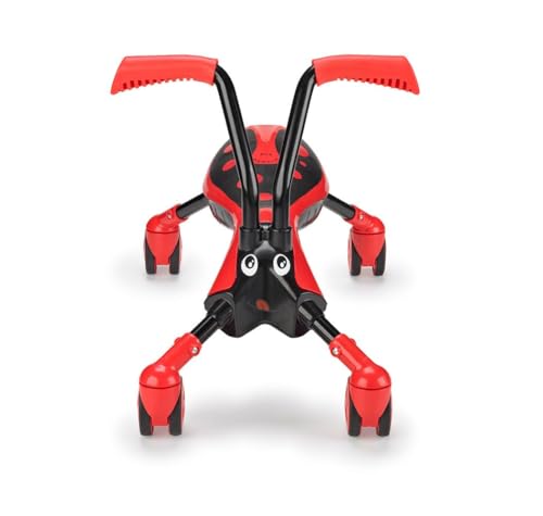 Scramblebug 4-Rad-Laufrad, Käfer rot und schwarz Fuß-zu-Boden Ride-On Entwickeln Sie die Gleichgewichtsfähigkeiten Ihres Kleinkindes 360 Räder Keine Oberflächenkratzer (‎12 Monate -3 Jahre) von Scramblebug