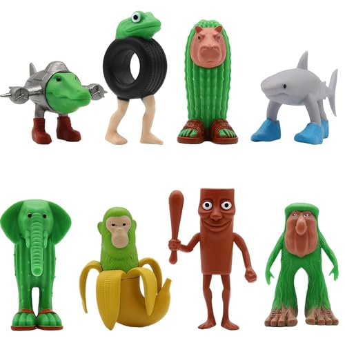 Moollyfox Italian Brainrot Figuren Set – Schreibtisch-Deko Figuren mit Tung Tung Tung Sahur, Tralalero Tralala, Bombardino Crocodilo – Lustige 3D-Sammelfiguren für Büro, Regal & Geschenkidee von Moollyfox