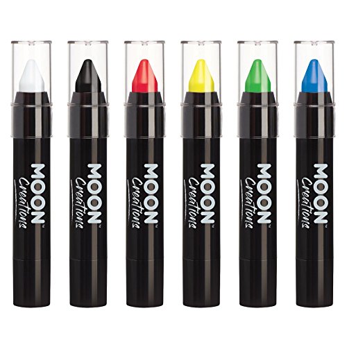 Körper-/Gesichtsfarbstifte Crayon Set Gesichts- und Körper-Makeup von Moon Creations - 3.5g - Primärfarben-Set Körper-/Gesichtsfarbstifte Crayon Set Gesichts- und Körper-Makeup von Moon Creations - 3.5g - Primärfarben-Set von Moon Creations