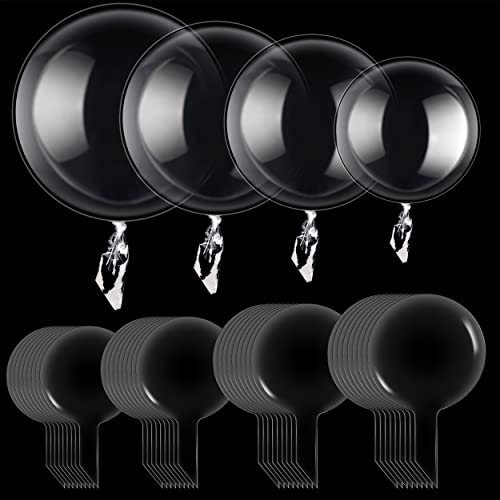 Bobo Luftballons Transparente, 40 Stücke Jumbo Bobo Ballon Klar Runde Blase Kristall, Füllbare mit Konfetti, Helium für Weihnachten Hochzeit Feste Geburtstag Party (16, 20, 24, 30 Zoll) von MoonSing