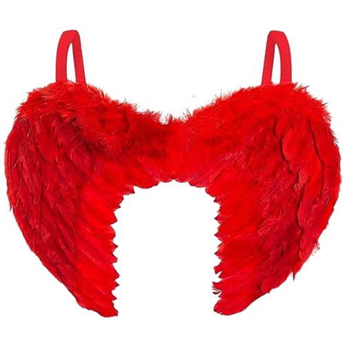 Engelsflügel Rot – Engel Kostüm Damen – Rote Federflügel als Teufelsflügel für Faschingskostüme – Teufel Kostüm – Flügel Erwachsene – Halloween Party, Karneval, Fasching Engelsflügel Rot – Engel Kostüm Damen – Rote Federflügel als Teufelsflügel für Faschingskostüme – Teufel Kostüm – Flügel Erwachsene – Halloween Party, Karneval, Fasching von Moonlight Fright