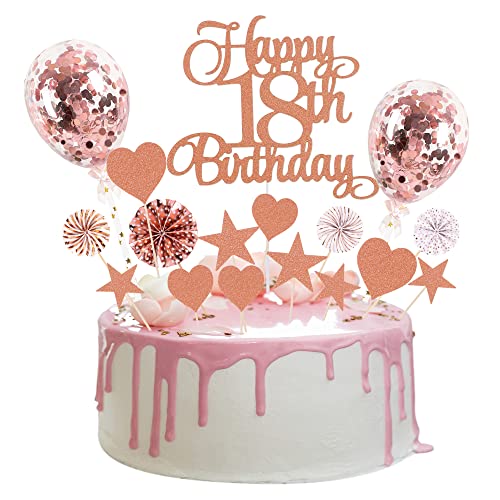 Tortendeko 18 Roségold, Tortendeko 18 Geburtstag Mädchen, Tortendeko Rosegold 18th, 18. Kuchendeko Geburtstag, Happy 18th Birthday Deko, Papierfächer Cupcake für 18 Geburtstag Mädchen Tortendeko 18 Roségold, Tortendeko 18 Geburtstag Mädchen, Tortendeko Rosegold 18th, 18. Kuchendeko Geburtstag, Happy 18th Birthday Deko, Papierfächer Cupcake für 18 Geburtstag Mädchen von Moorle