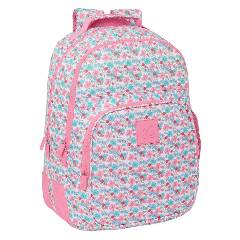 Schulrucksack Moos Flores Bunt 32 x 42 x 15 cm von Moos