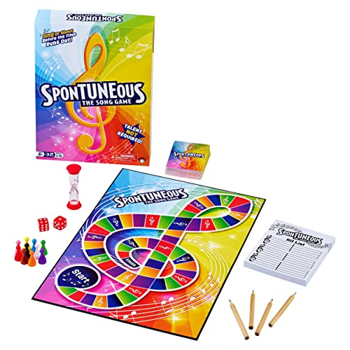 Moose Spontuneous - Das Liedspiel - Sing it oder Shout It - Talent nicht erforderlich - Familienparty-Brettspiel für 8+ Jahre, 4-10 Spieler Moose Spontuneous - Das Liedspiel - Sing it oder Shout It - Talent nicht erforderlich - Familienparty-Brettspiel für 8+ Jahre, 4-10 Spieler von Moose
