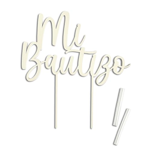 Mopec 16 x 17 x 0,5 cm W46 Cake Topper Holz My Taufe Weiß Mopec 16 x 17 x 0,5 cm W46 Cake Topper Holz My Taufe Weiß von Mopec