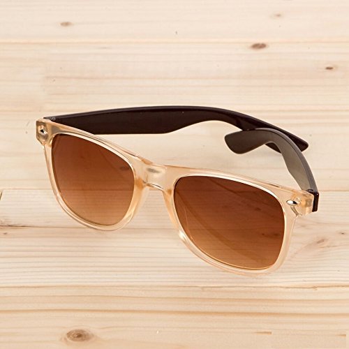 Mopec K519 Halbtransparente Sonnenbrille, braunes Bügel, Glas von Mopec