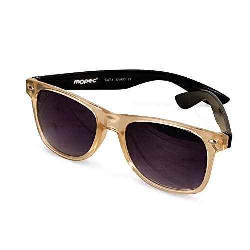 Mopec K522 Halbtransparente Sonnenbrille, Schwarze Bügel, lila Linse, bunt von Mopec