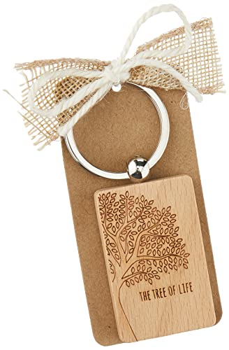 Mopec- MWA10 Schlüsselanhänger aus Holz, verziert mit dem Baum des Lebens, 9 x 4,5 cm, Mehrfarbig Mopec- MWA10 Schlüsselanhänger aus Holz, verziert mit dem Baum des Lebens, 9 x 4,5 cm, Mehrfarbig von Mopec