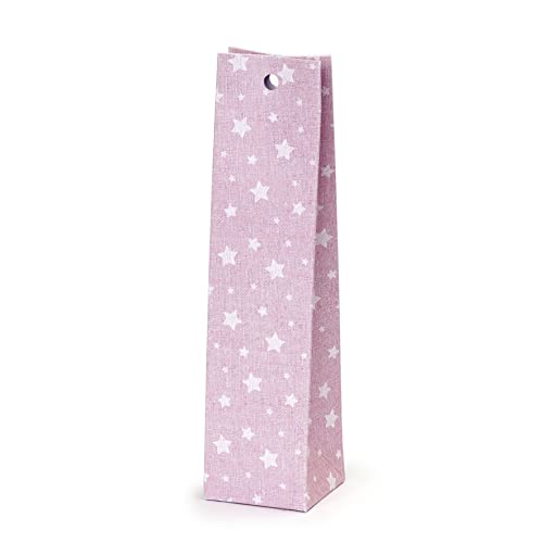 Mopec Packung mit 24 Federmäppchen, Design Rosa mit Sternen 3,5 x 14 x 3,5 cm. von Mopec