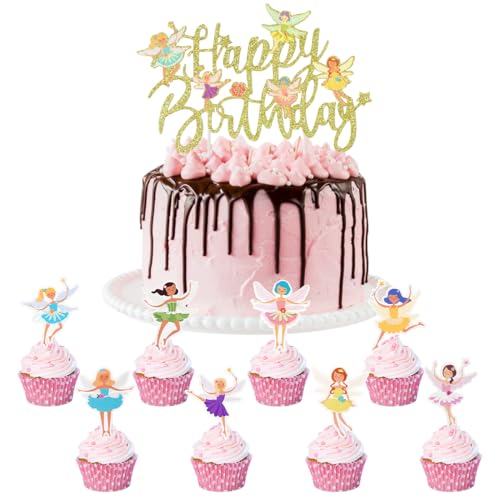 25 Stück Cake Topper Geburtstag Fee, Happy Birthday Tortendeko Feen, Küchen Deko Mädchen, Tortendeko Rosa, Muffin Deko Ballerina, Cupcake Deko, Cupcake Topper für Kinder Party 25 Stück Cake Topper Geburtstag Fee, Happy Birthday Tortendeko Feen, Küchen Deko Mädchen, Tortendeko Rosa, Muffin Deko Ballerina, Cupcake Deko, Cupcake Topper für Kinder Party von MorLuks