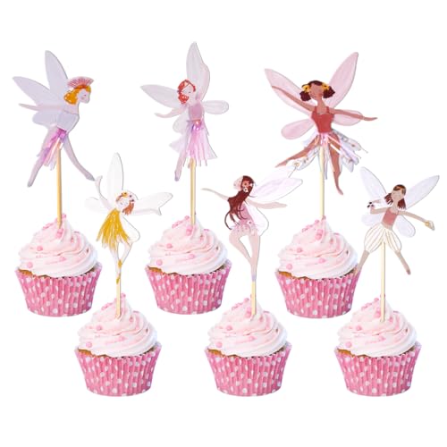 12 Stück Cake Topper Geburtstag Fee, Happy Birthday Tortendeko Feen, Küchen Deko Mädchen, Tortendeko Rosa, Muffin Deko Ballerina, Cupcake Deko, Cupcake Topper für Kinder Party 12 Stück Cake Topper Geburtstag Fee, Happy Birthday Tortendeko Feen, Küchen Deko Mädchen, Tortendeko Rosa, Muffin Deko Ballerina, Cupcake Deko, Cupcake Topper für Kinder Party von MorLuks