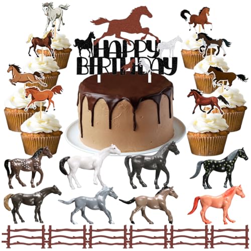 23 Stück Pferde Tortendeko, Geburtstag Cake Toppers Pferde, Cupcake Topper Pferde, Pferd Muffin Deko, Torte Dekorationen für Geburtstag Horse Thema Party 23 Stück Pferde Tortendeko, Geburtstag Cake Toppers Pferde, Cupcake Topper Pferde, Pferd Muffin Deko, Torte Dekorationen für Geburtstag Horse Thema Party von MorLuks