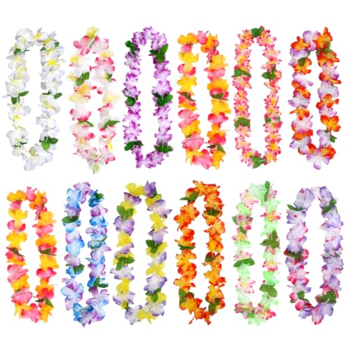 MorLuks 12 Stück Blumenketten Hawaii Set, Hawaii Blumenkette, Hawaii Ketten Bunt, Hawaii Party Deko, Tropischen Hawaiianischen Luau Blumen Lei für Party Favors, Strand Themenbezogenen Geburtstag MorLuks 12 Stück Blumenketten Hawaii Set, Hawaii Blumenkette, Hawaii Ketten Bunt, Hawaii Party Deko, Tropischen Hawaiianischen Luau Blumen Lei für Party Favors, Strand Themenbezogenen Geburtstag von MorLuks