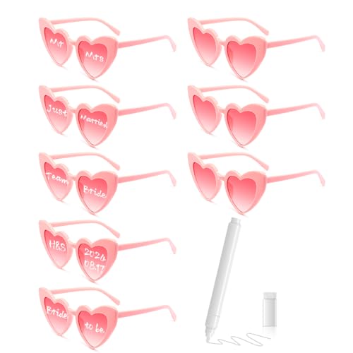 MorLuks Herz Sonnenbrille mit Stift, DIY Herzbrille, Sonnenbrille Hochzeit, JGA Sonnenbrille Frauen, Vintage Herzform Brille für Junggesellenabschied Geburtstags Party Halloween Weihnachten MorLuks Herz Sonnenbrille mit Stift, DIY Herzbrille, Sonnenbrille Hochzeit, JGA Sonnenbrille Frauen, Vintage Herzform Brille für Junggesellenabschied Geburtstags Party Halloween Weihnachten von MorLuks