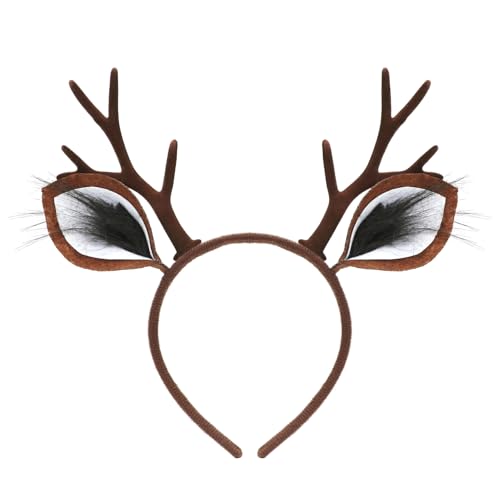 MorLuks Reh Haarreif, Reh Geweih Haarreif mit Ohren, Reh Kostüm Accessoires, Reh Kopfschmuck, Rentier Kostüm Zubehör für Kinder Erwachsene Karneval Fasching Halloween Cosplay MorLuks Reh Haarreif, Reh Geweih Haarreif mit Ohren, Reh Kostüm Accessoires, Reh Kopfschmuck, Rentier Kostüm Zubehör für Kinder Erwachsene Karneval Fasching Halloween Cosplay von MorLuks