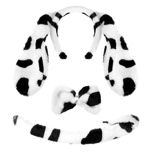 3-teiliges Cartoon-Plüsch-Ohr-Form-Stirnband & Schwanz & Fliege Kostüm-Set für Osterparty Karneval lustiges Kleid Ohr und Schwanz Set Hunde und Kostüm für Frauen Cosplay Ausrüstung 3-teiliges Cartoon-Plüsch-Ohr-Form-Stirnband & Schwanz & Fliege Kostüm-Set für Osterparty Karneval lustiges Kleid Ohr und Schwanz Set Hunde und Kostüm für Frauen Cosplay Ausrüstung von Morain