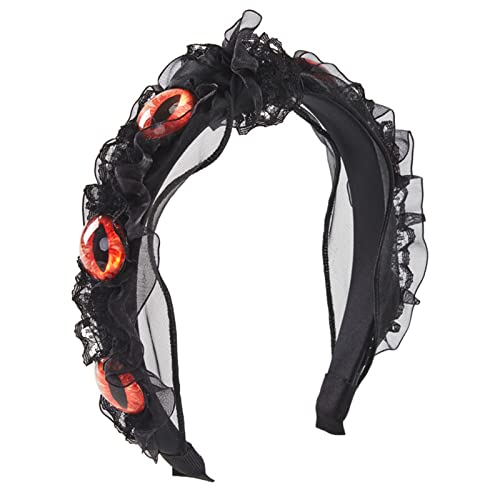 Böse Augen Stirnband für Damen, plissiert, schwarz, Gothic, Gothic, Kopfschmuck, Punk, plissiert Böse Augen Stirnband für Damen, plissiert, schwarz, Gothic, Gothic, Kopfschmuck, Punk, plissiert von Morain