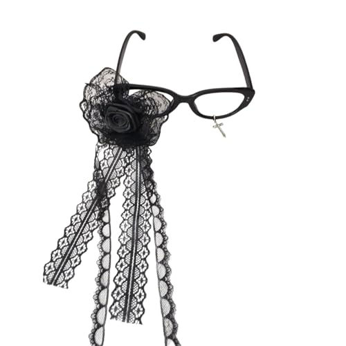 Crosses Brillenrahmen Gothic Brille für Anime Cosplay Kostüm Halloween Party Requisiten & Lustiges Zubehör Lustige Neuheit Brillen von Morain