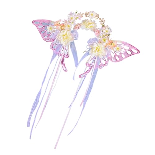 Eleganter Kopfschmuck mit Kunstblumen und fließenden Bändern, für traditionelle Kostüme und Feiern für den täglichen Gebrauch Eleganter Kopfschmuck mit Kunstblumen und fließenden Bändern, für traditionelle Kostüme und Feiern für den täglichen Gebrauch von Morain