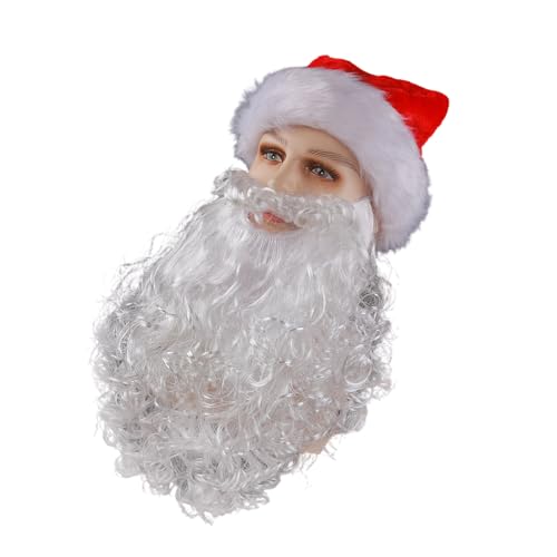 Erwachsenen-Weihnachtsmann-Kostüm, Bart Kostüm, Hut, Haarbrille für Männer und Frauen, Weihnachtsfeier, Weihnachts-Kostüm-Set von Morain