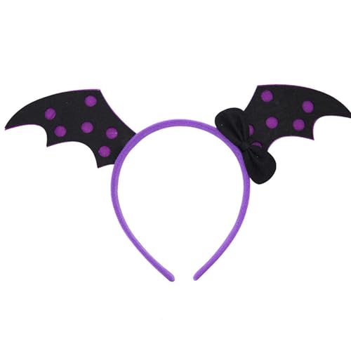 Flügel/Totenkopf/Kürbis/Hexe Form Haarreifen Kinder Make-up Stirnband für Fotoshooting Halloween Party Haarschmuck Cosplay Stirnbänder für Kinder Cosplay Stirnband Fledermaus Flügelform Halloween von Morain