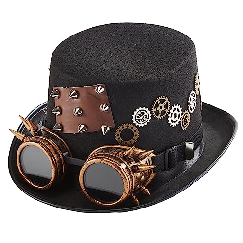 Gothic Steampunk Victorian Top Gothic Nietausrüstung Kette Brille Top Kostüme Accessoire Für Männer Frauen Gothic Steampunk Victorian Top Gothic Nietausrüstung Kette Brille Top Kostüme Accessoire Für Männer Frauen von Morain