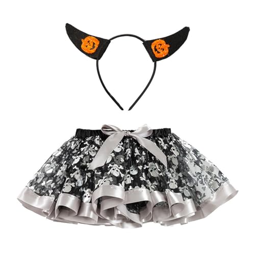 Halloween-Cosplay-Kostüm inklusive Tutu-Rock, Horn-Stirnband für Kinder, Mädchen, Halloween, Geburtstag, Party, Cosplay, Outfit, Rock, Kinderröcke für Mädchen, Tutu-Röcke mit Taschen Halloween-Cosplay-Kostüm inklusive Tutu-Rock, Horn-Stirnband für Kinder, Mädchen, Halloween, Geburtstag, Party, Cosplay, Outfit, Rock, Kinderröcke für Mädchen, Tutu-Röcke mit Taschen von Morain