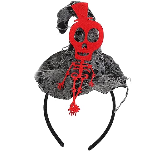 Hexenhut-Stirnband für Damen, Haarreif, schöne Spinnen, Haarband, Halloween, rotes Skelett, Haarschmuck, Halloween-Haarbänder Hexenhut-Stirnband für Damen, Haarreif, schöne Spinnen, Haarband, Halloween, rotes Skelett, Haarschmuck, Halloween-Haarbänder von Morain