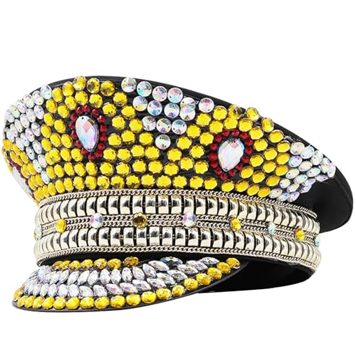 Hochzeits-Brauthut für Erwachsene, Strass-Hut, Karneval, Party, Kostüm, Braut, Hochzeit, Kapitän, Teenager, Zubehör, Kapitänsmütze für Damen Hochzeits-Brauthut für Erwachsene, Strass-Hut, Karneval, Party, Kostüm, Braut, Hochzeit, Kapitän, Teenager, Zubehör, Kapitänsmütze für Damen von Morain